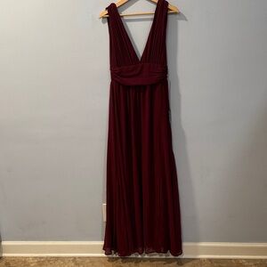 NWT Lulu's Deep Burgundy Maxi Dress
